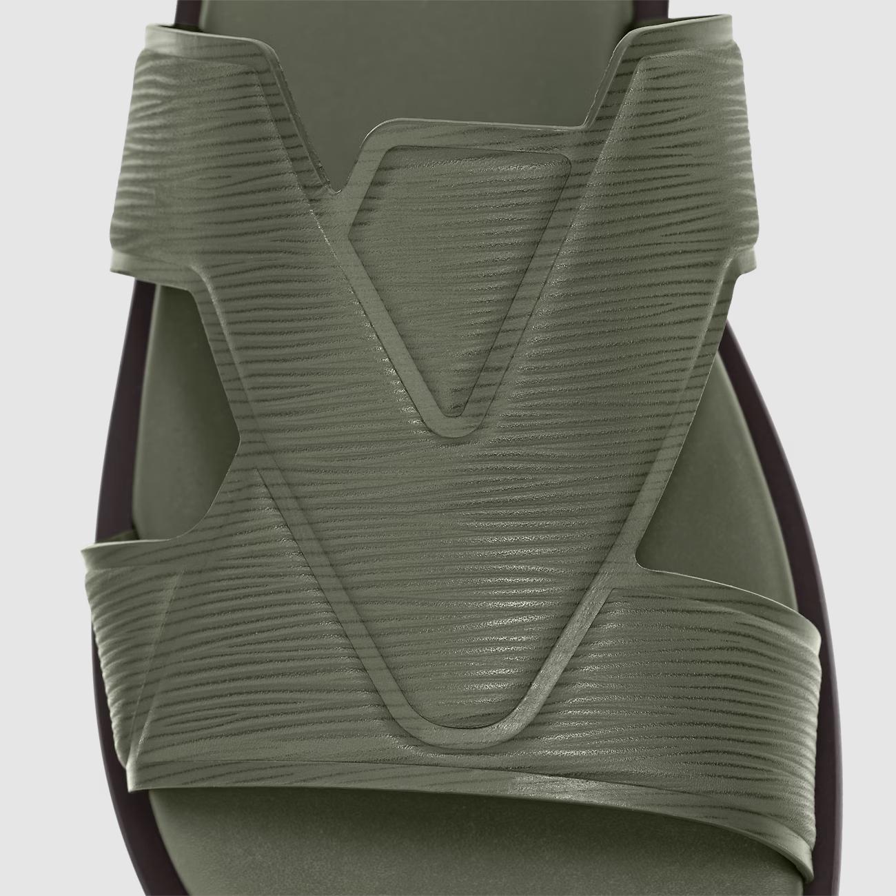 Dép Louis Vuitton Oasis Mule Nam Xanh Khaki